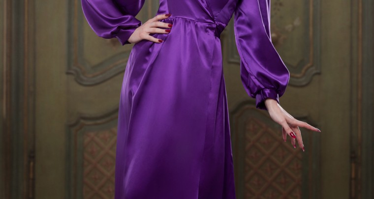 NEW PRODUCT ALERT: Bettie Robe in Heather 100% Silk Satin